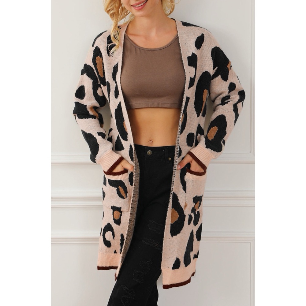 Leopard Print Midi Cardigan - Picture 3 of 4